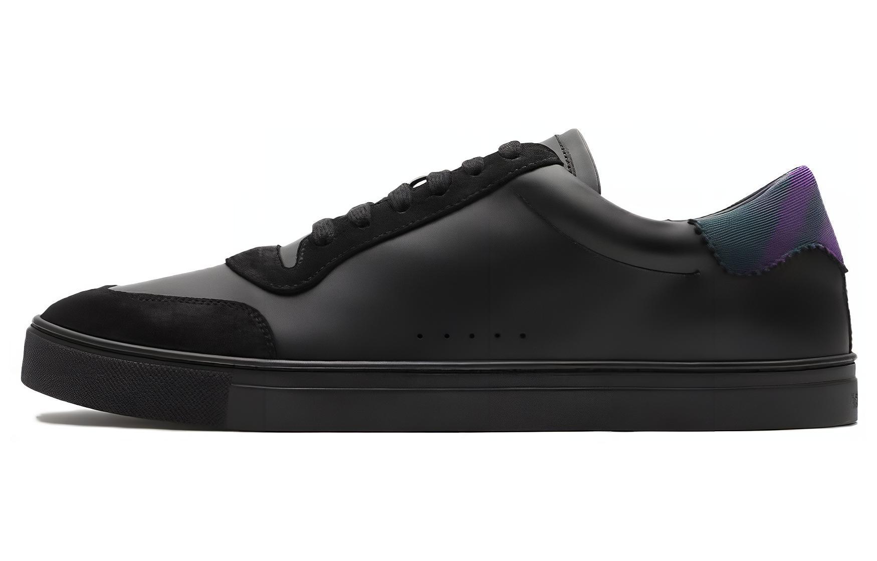 

Кожаные кроссовки с круглым носком Burberry, Original Shoe Box Included