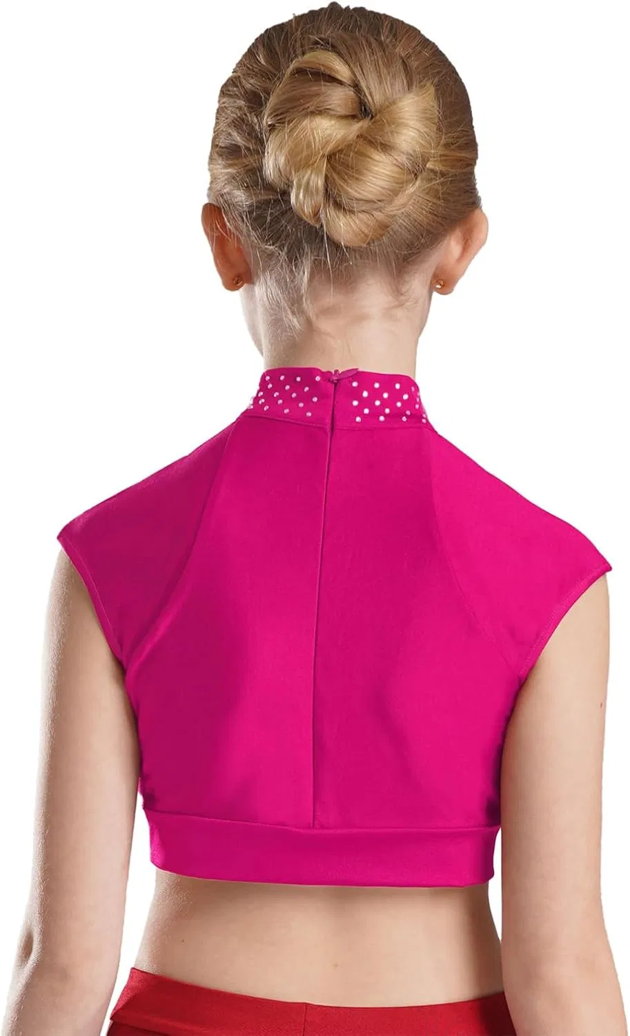 Детский спортивный комплект топ и шорты YiZYiF, Hot Pink — фото 4