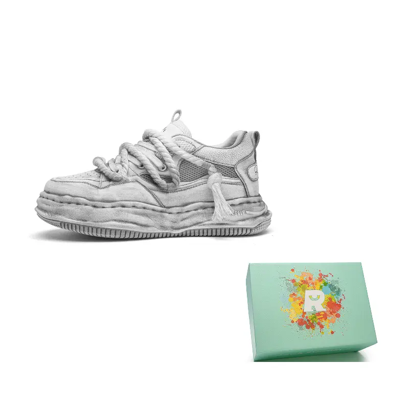 

Slip Resistant Abrasion Resistant Low top Skateboard Shoes Unisex RELAXURSELF, 32119 gradient серый[breathable mesh]