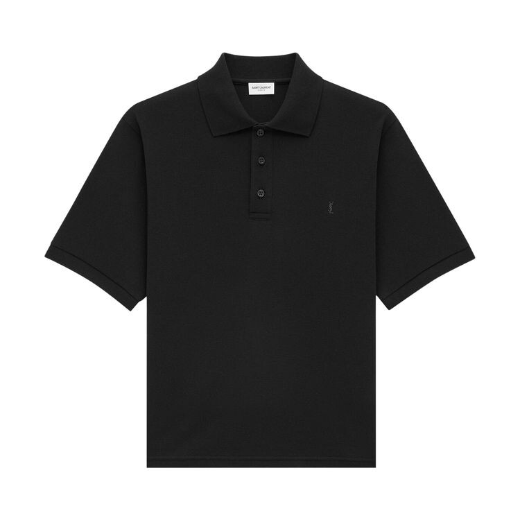 

Поло Saint Laurent Polo Shirt Black, черный