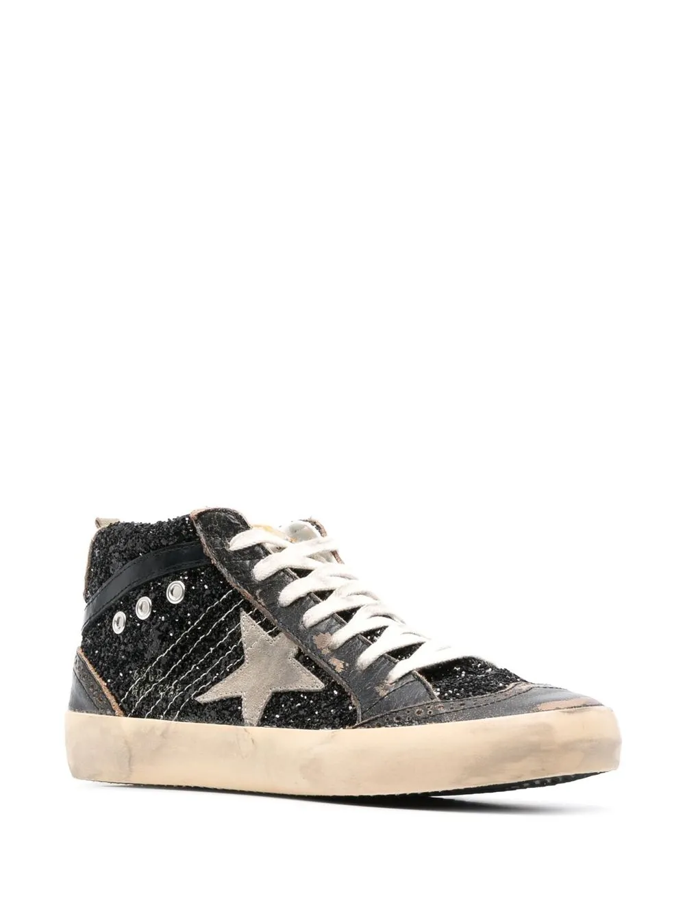 Кеды GG Mid Star на шнуровке GOLDEN GOOSE, черный — фото 2