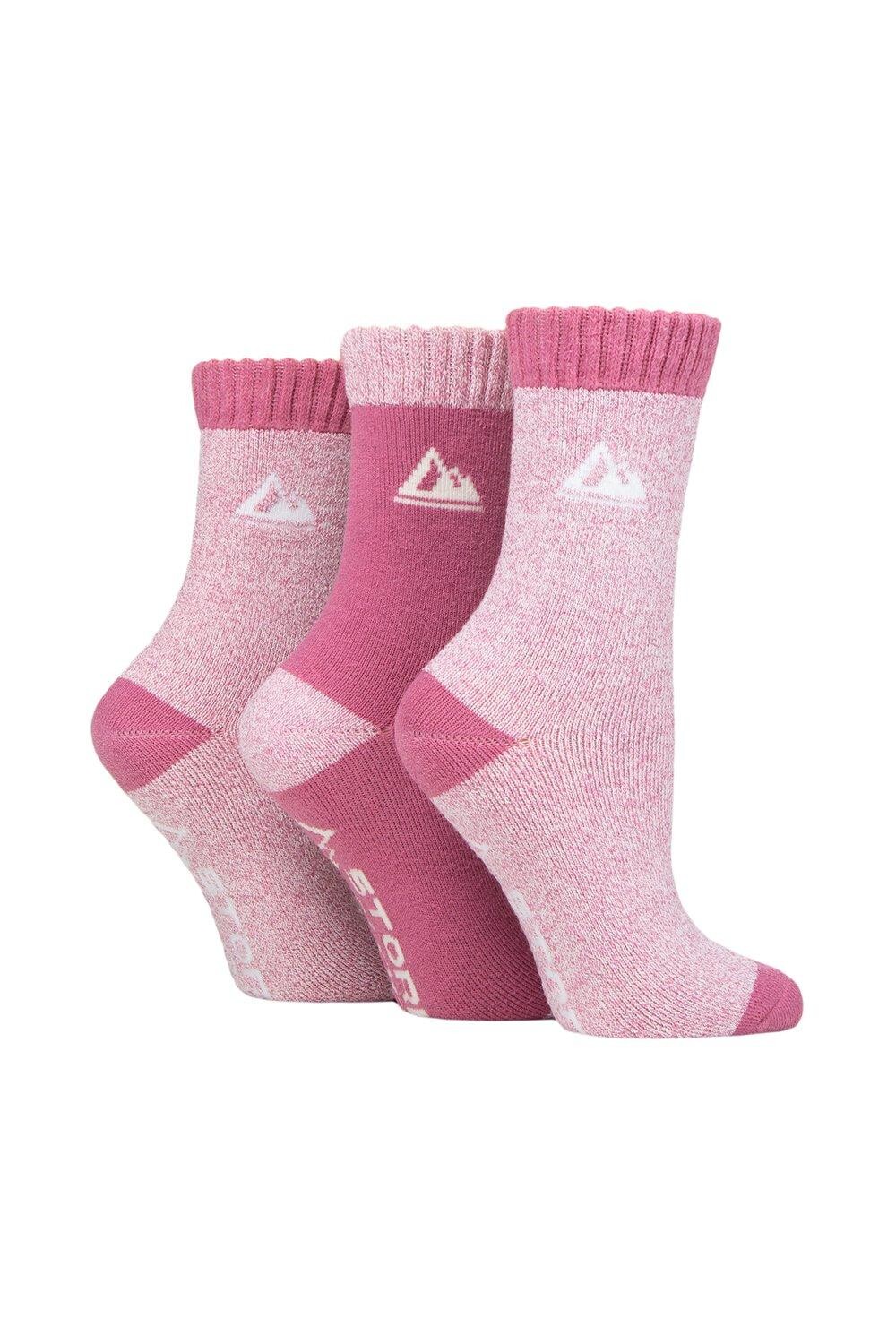 

3 пары мягких носков из поли-смеси SOCKSHOP Storm Bloc, розовый