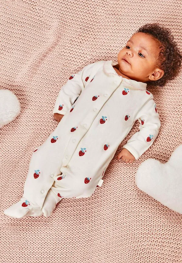 Спальный комбинезон стандартного кроя с вышивкой Jojo Maman Bébé, Strawberry