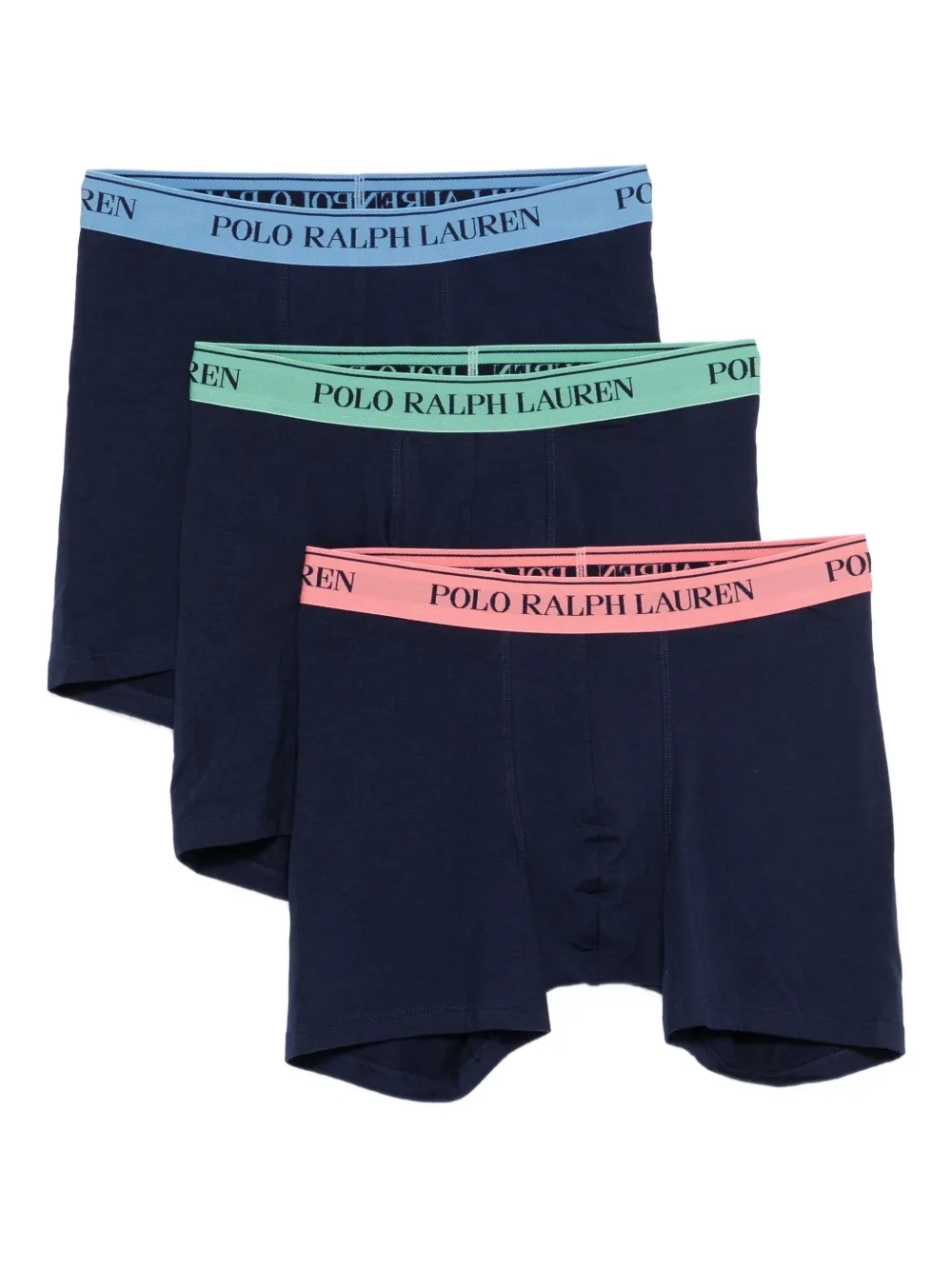 

Комплект из трех боксеров с логотипом Polo Ralph Lauren, синий
