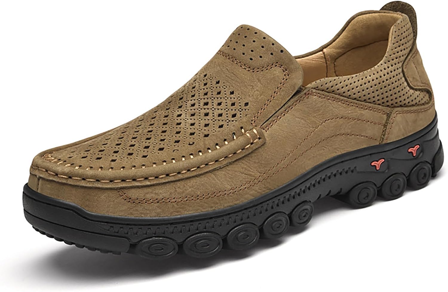 

Мужские лоферы SIYAKE из натуральной кожи, повседневные, для прогулок, без шнурков, классические, с перфорацией, для улицы, удобные, дышащие, кроссовки для походов, рабочая обувь для офиса, хаки