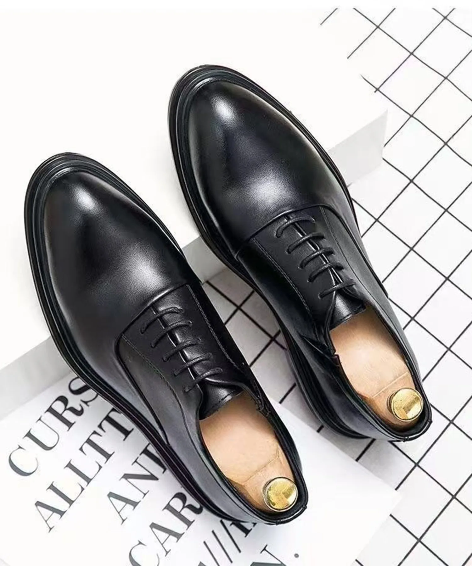 Мужские классические туфли из кожи Plain Toe 3-11E88 CALIFORNIA OUTFITTERS черные