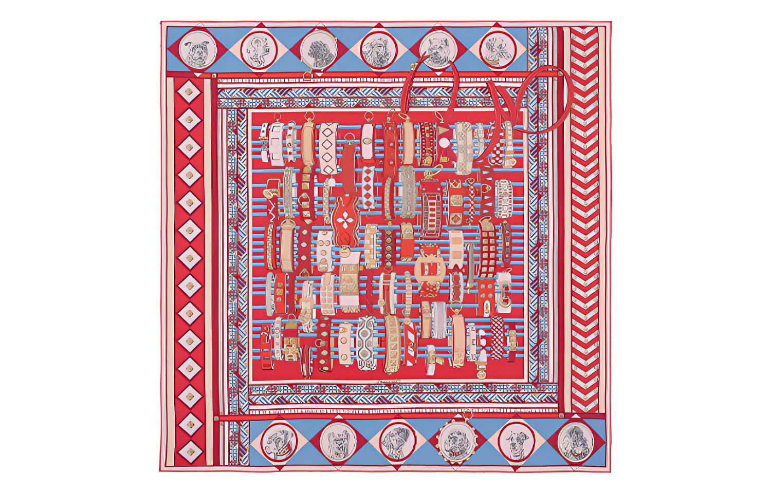 

HERMES Шёлковый шарф для женщин оранжево-красный, Orange Red