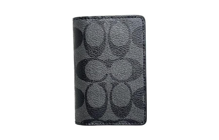 

COACH Мужской бумажник Monogram Id угольный черный