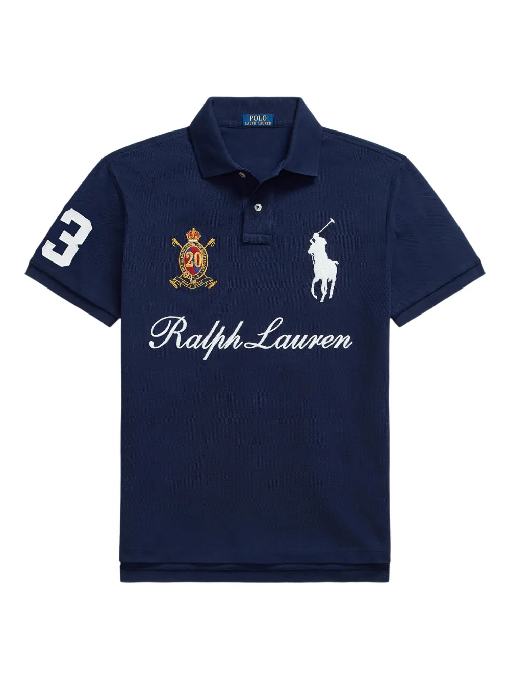 

Поло с логотипом Polo Ralph Lauren, синий
