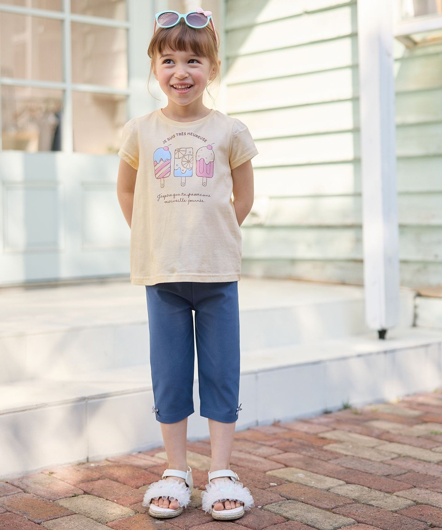 Футболка с коротким рукавом и принтом «7 дней» ANY KIDS, Cream x Ice Cream [042] — фото 2