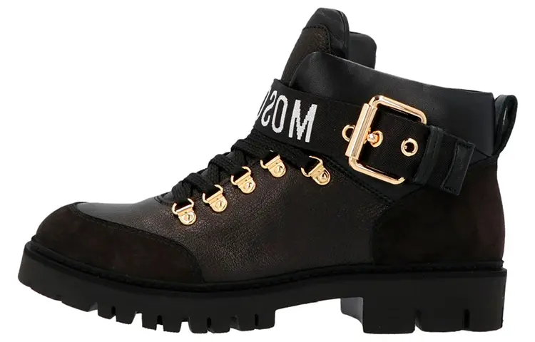 Женские черные ботинки MOSCHINO