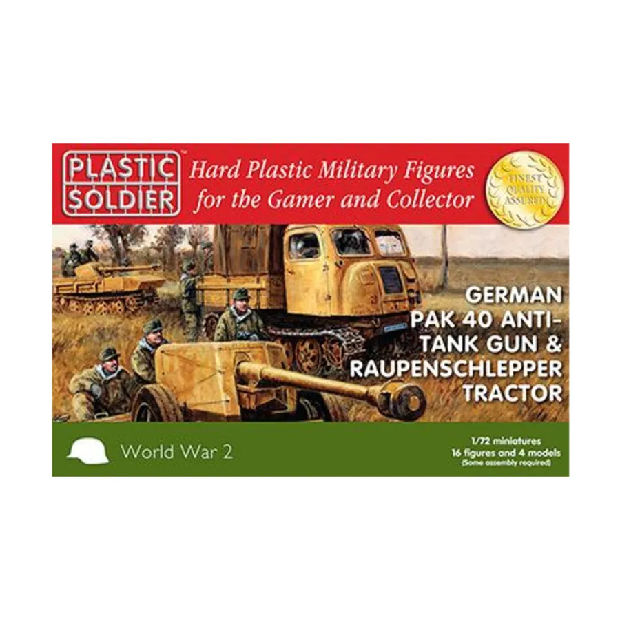 

Противотанковая пушка Pak 40 и тягач Raupenschlepper, WWII Miniatures - Germany (1:72)