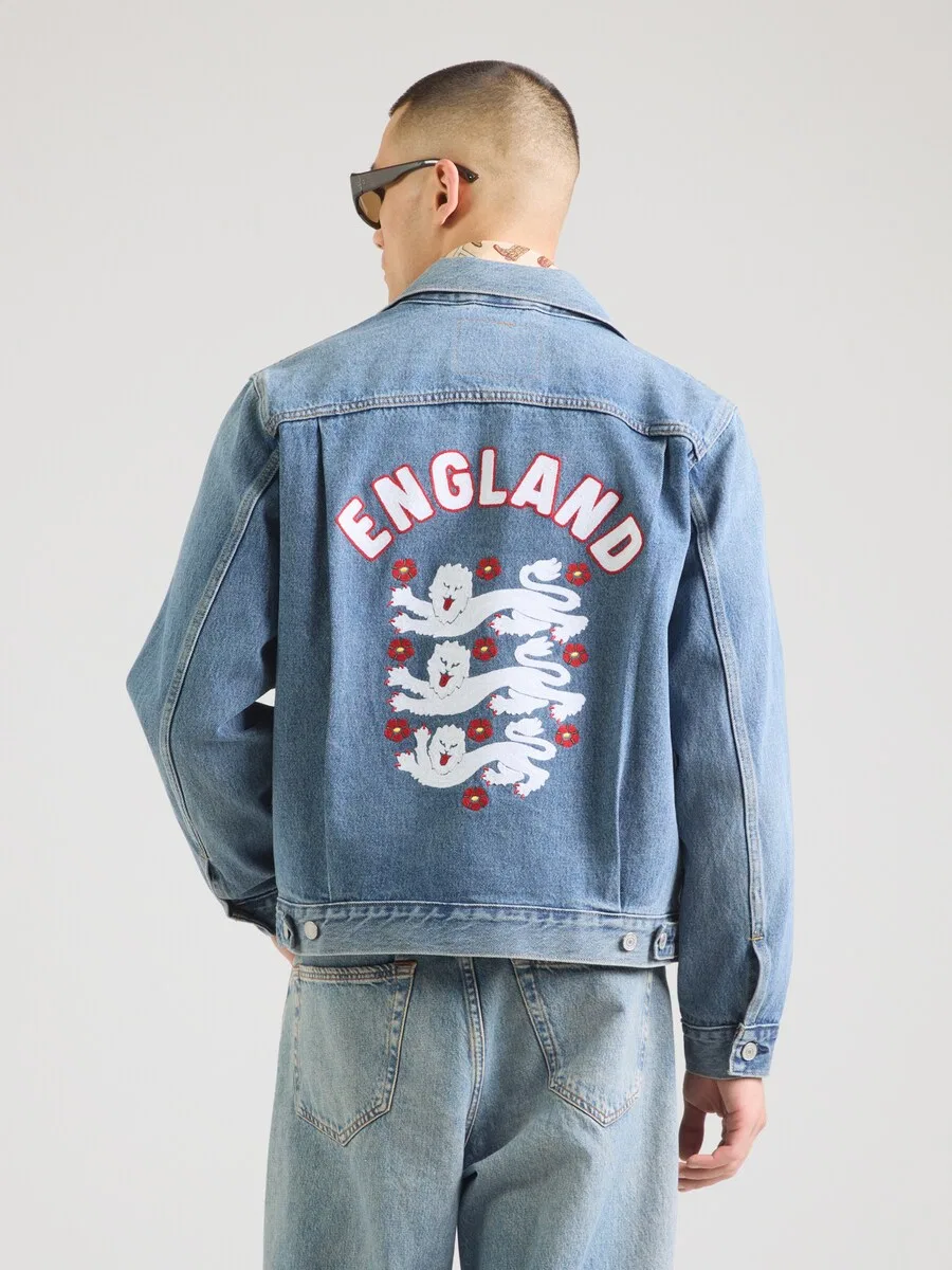 Куртка LEVI'S Between-Season Jacket 'England Football Type II' из синего денима — фото 3