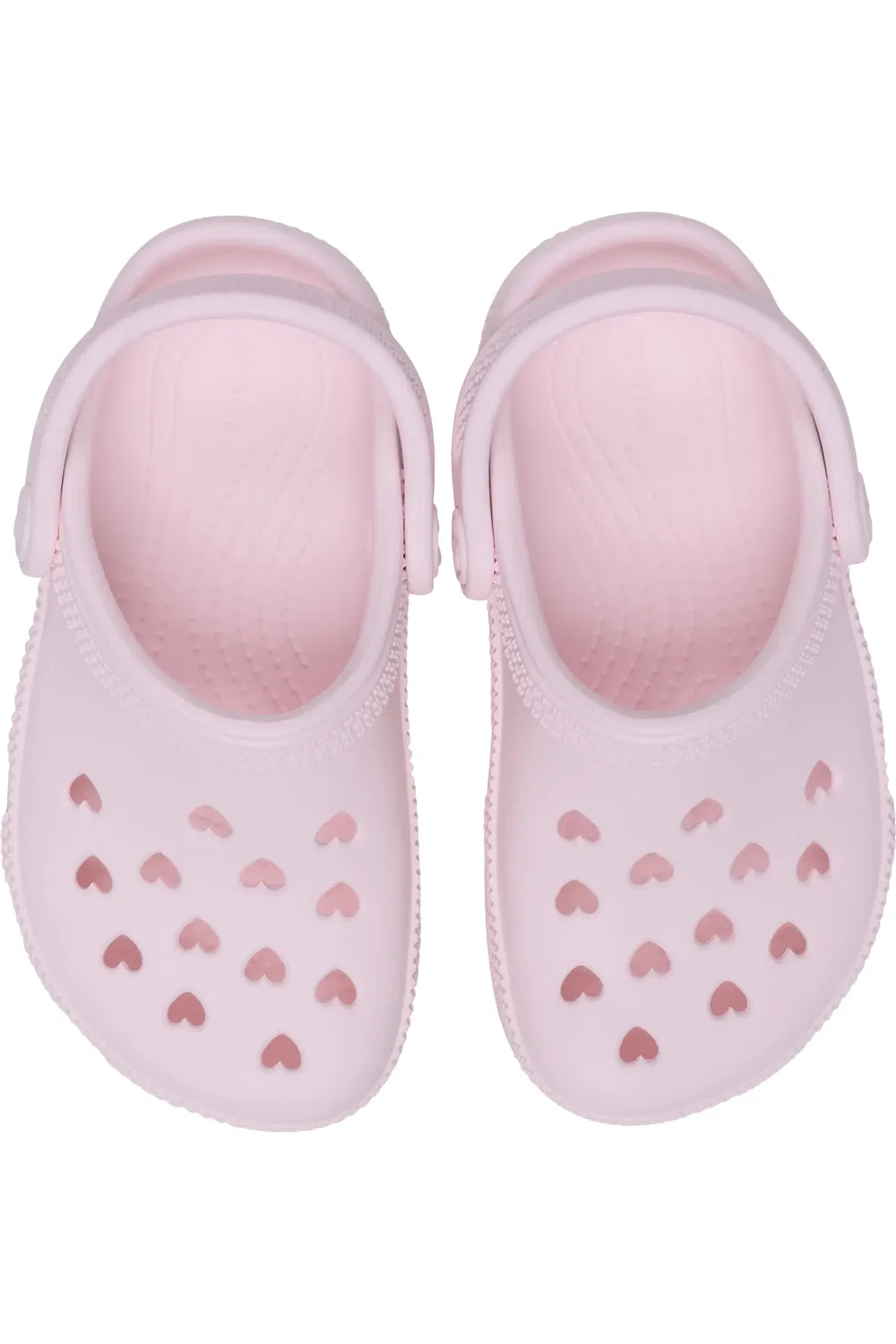 Детские сабо с перфорацией в виде сердечек Classic Hearts Cutout CROCS, Bubble Ice — фото 3