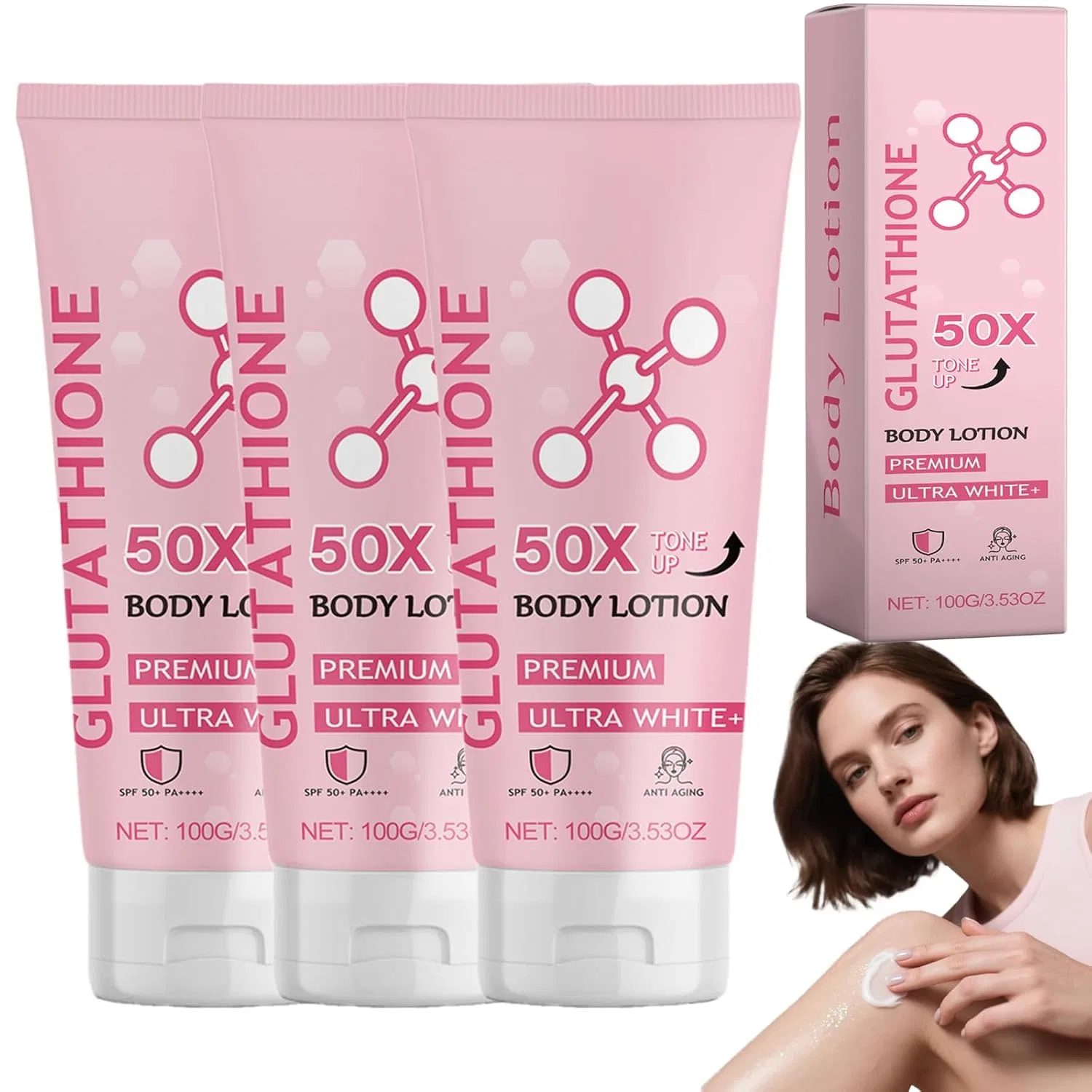 Лосьон для тела Glutathione 50x Tone Up, YUNFAX, 3 шт., 100 г