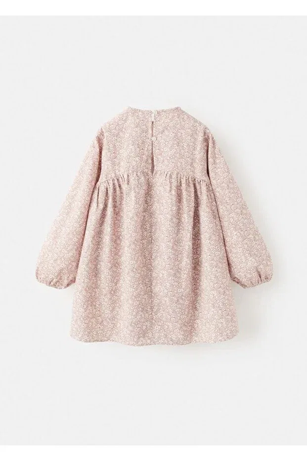 Детское платье для девочек с принтом Mango Baby, Pink — фото 3