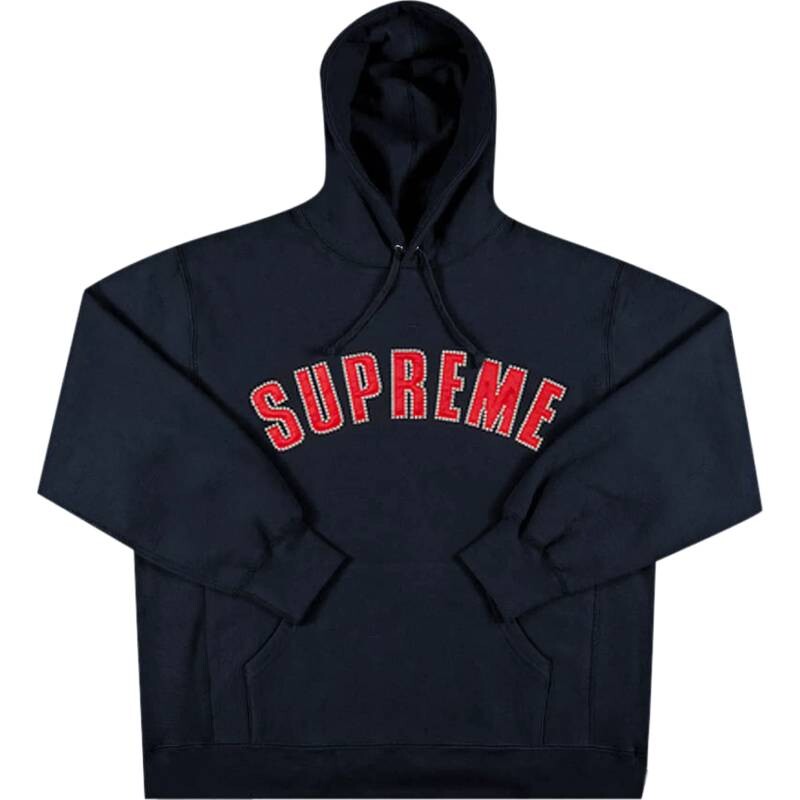

Худи Supreme Pearl Logo Hooded, темно-синий