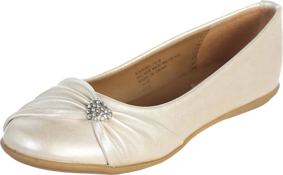 Детские балетки для девочек с принтом Ivory Pearl or White Dempsey Marie, Ivory Pearl