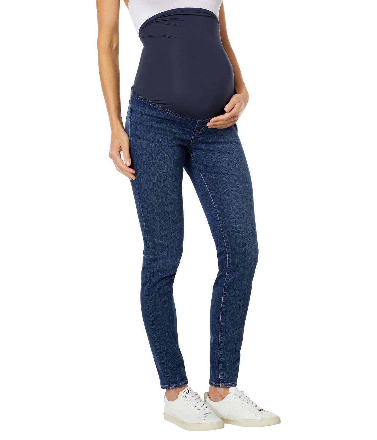 

Джинсы Madewell, Maternity Over-the-Belly Skinny Jeans in Coronet Wash