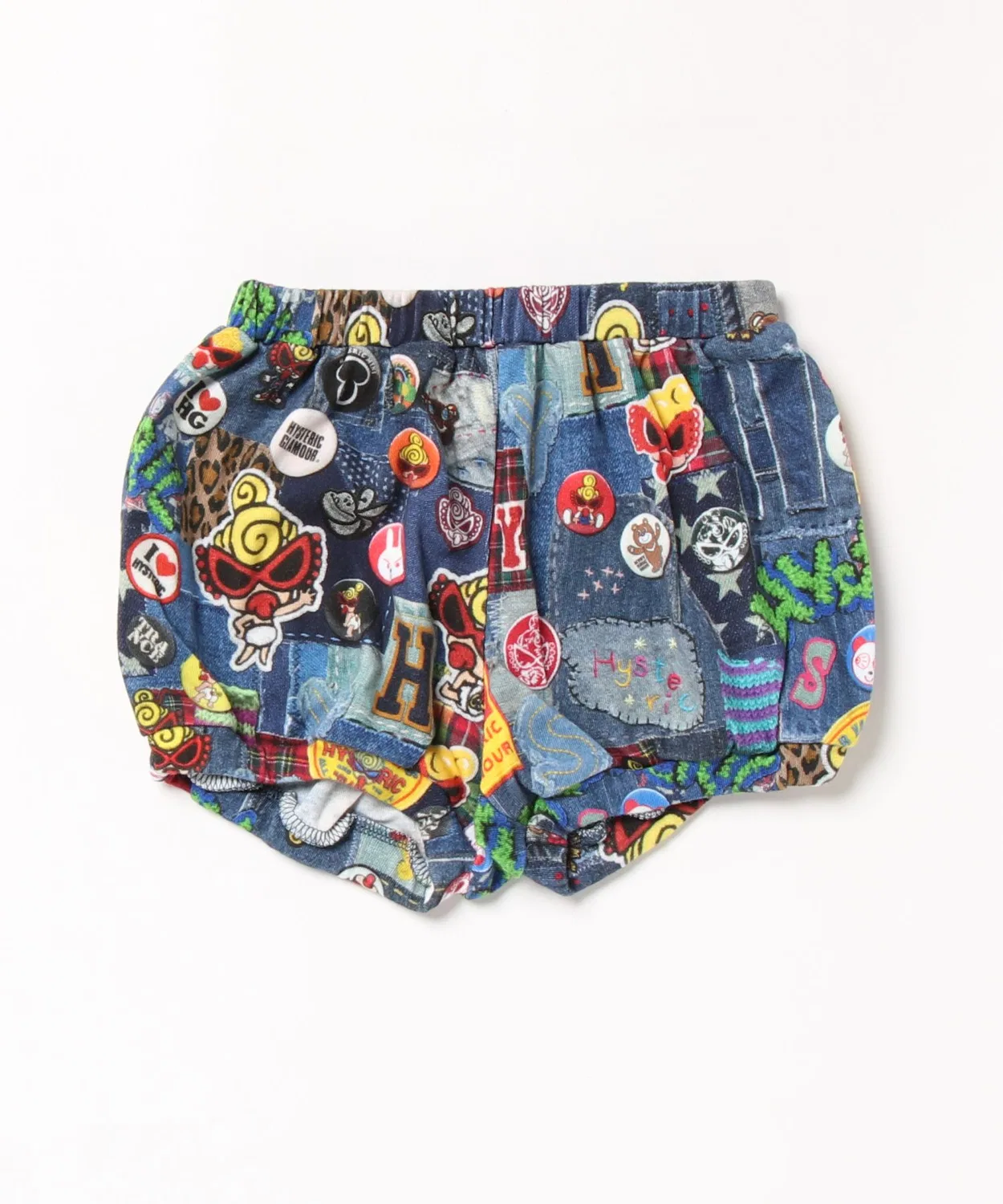 Детские шорты-блумеры с принтом DENIM FREAKS HYSTERIC MINI, Dark Indigo Blue