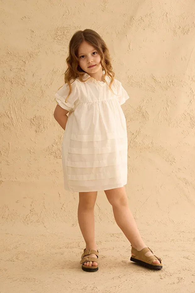 Детское платье хлопковое Fahhar Kids, Ecru