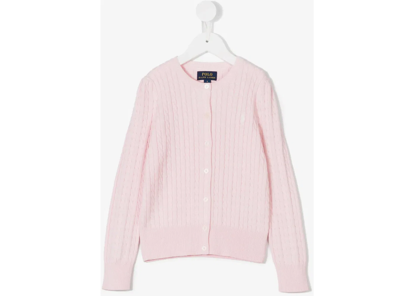 Детский кардиган для девочек из хлопка Cable Knit Polo Ralph Lauren, Pink