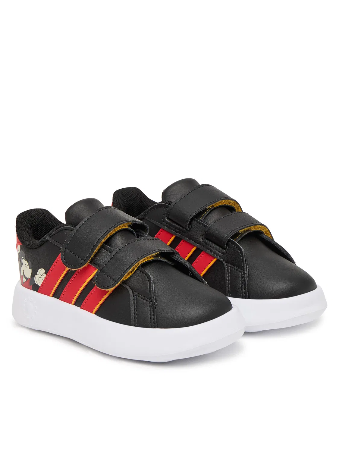 Кроссовки для мальчика Disney Mickey Mouse Grand Court Shoes Infants Adidas, черный — фото 2
