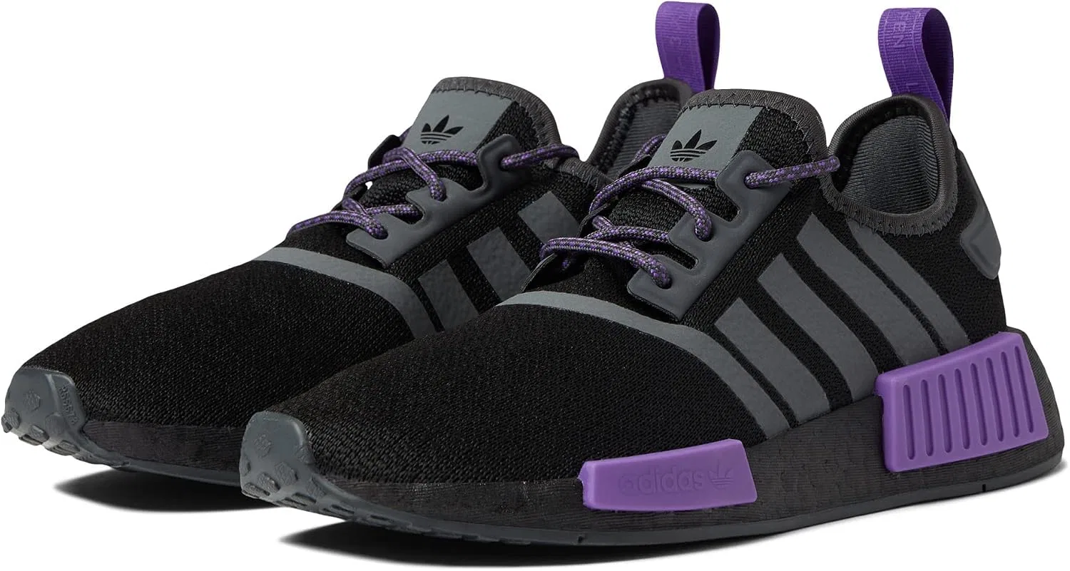 Детские кроссовки NMD_r1 adidas Originals, Core Black/Grey Six/Active Purple — фото 2