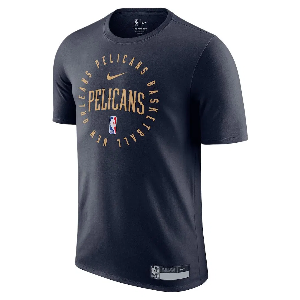 Мужская быстросохнущая футболка с принтом New Orleans Pelicans Marine Blue Nike