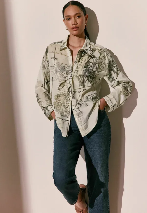 Блуза с принтом Button-down blouse Next, Kew Gardens — фото 4