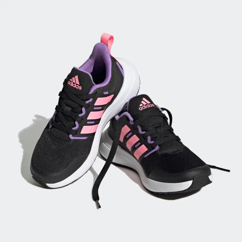 Детские кроссовки для девочек с эластичной шнуровкой Fortarun 2.0, Core Black/Beam Pink/Violet Fusion — фото 4