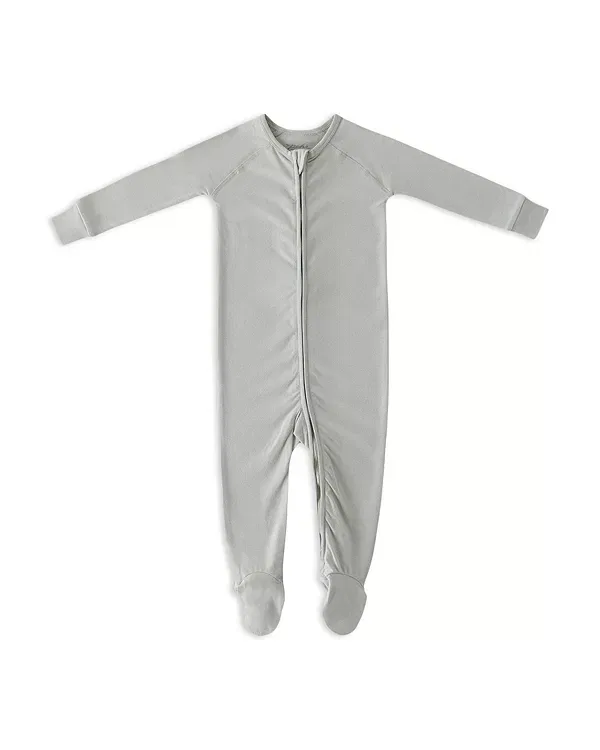 Детский слип с ножками с длинным рукавом Unisex essentials sleeper footie Pehr, Soft Sea