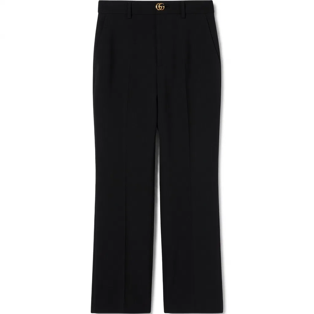 Женские брюки прямого кроя GUCCI, Black