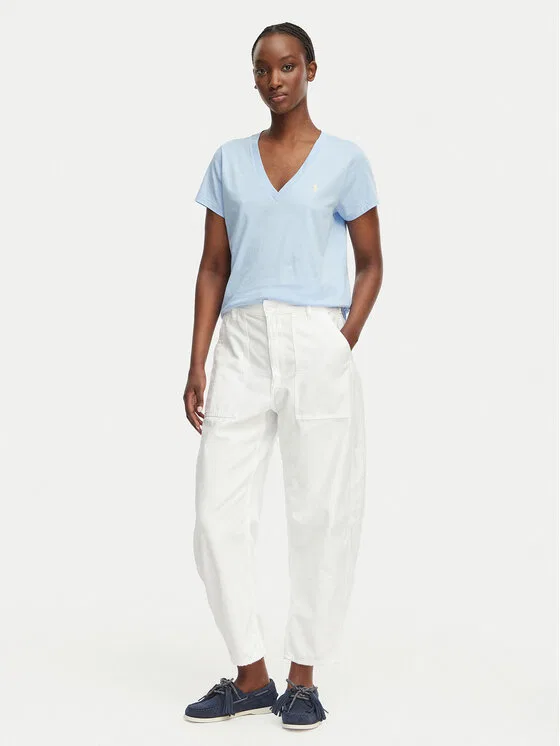 Футболка straight fit Polo Ralph Lauren, светло-голубой — фото 3