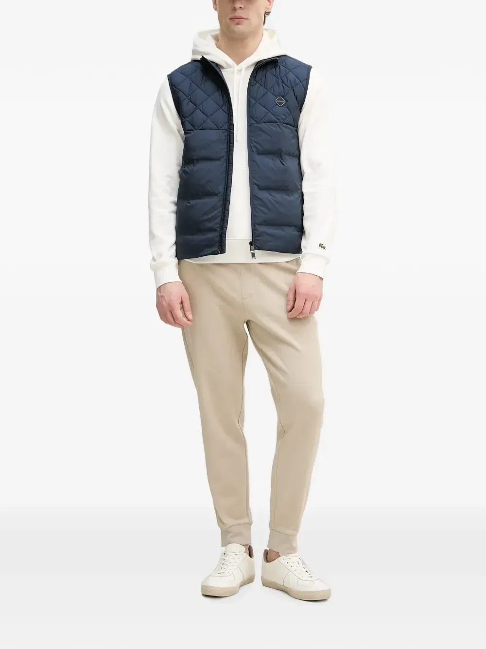Толстовка Lacoste с логотипом-нашивкой, белый — фото 2