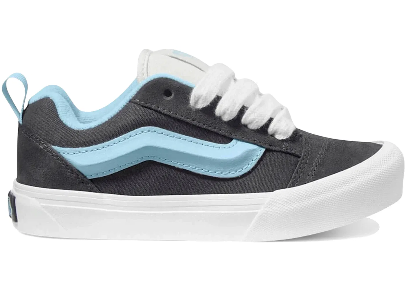 Детские кроссовки с ретро-дизайном Vans Knu Skool, Sport Grey/Blue