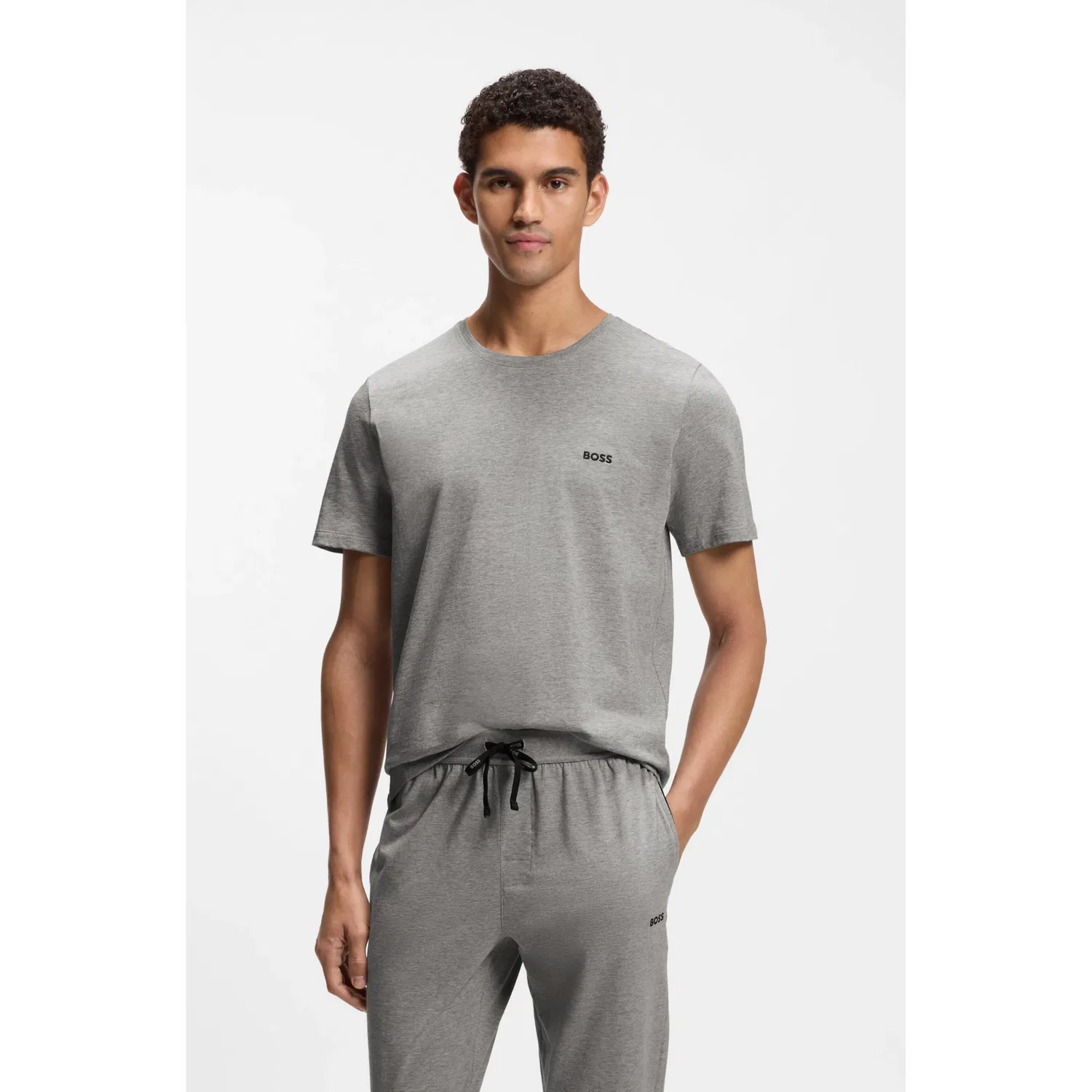 Мужская хлопковая футболка BOSS, Medium Grey