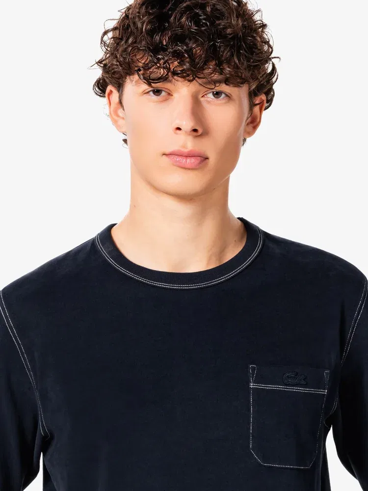 Футболка с длинным рукавом Stitch Crewneck Pocket LACOSTE — фото 2
