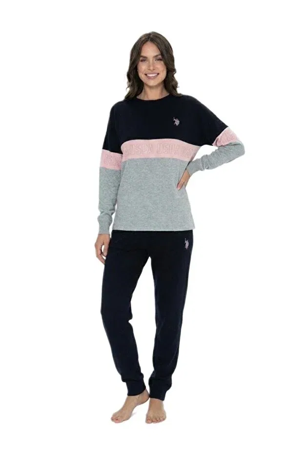 Женский комплект пижам с принтом U.S. Polo Assn., Gray Melange