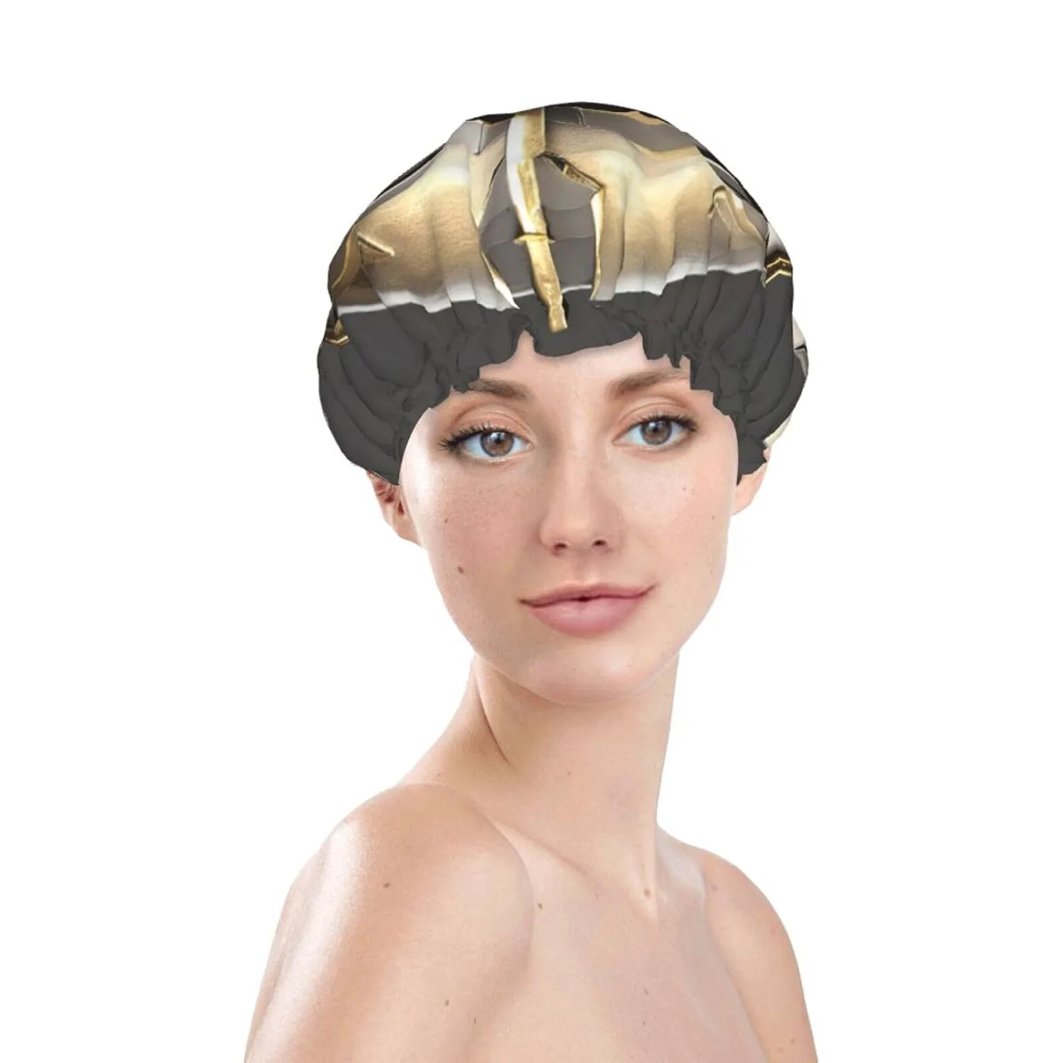 Многоразовая шапочка для душа с принтом Spartan Warrior Helmet, FRESQA — фото 3