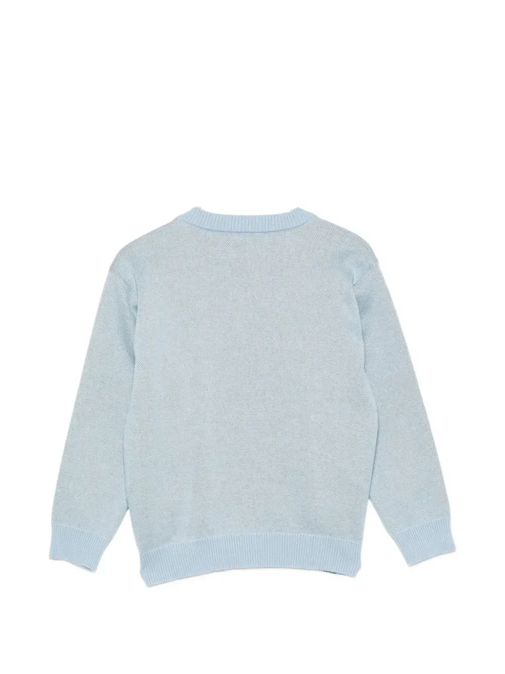 Свитер из интарсии с мотивом магазина игрушек Fendi Kids, синий — фото 2