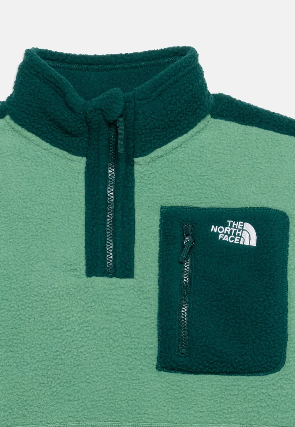 Джемпер унисекс Yumiori на молнии из флиса The North Face, Dimmed Algae/Hunter Green — фото 3
