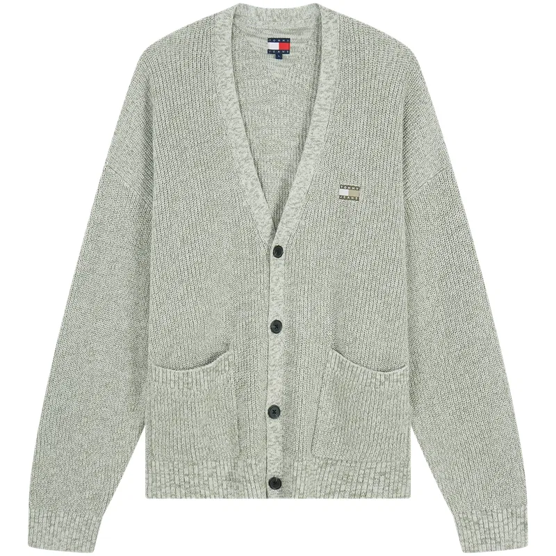 Кардиган трикотажный с V-образным вырезом Tommy Hilfiger, Gray Green