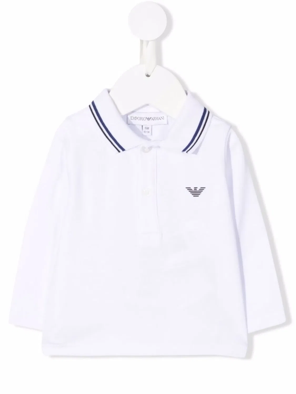 Поло с Логотипом Emporio Armani, белый
