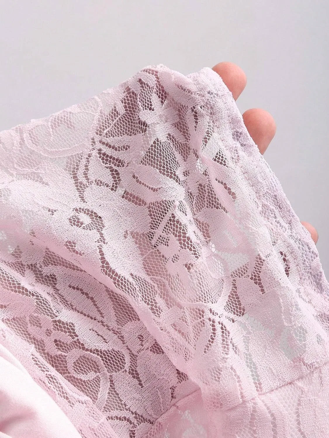 Женское облегающее платье с кружевом Bodycon, Pink — фото 2
