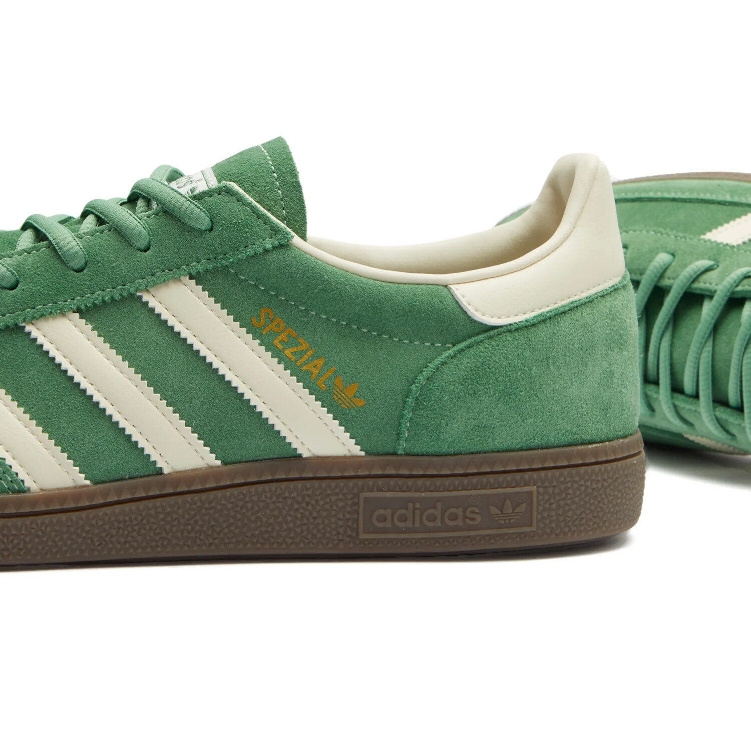 Кроссовки Adidas Handball Spezial, зеленый/кремовый/белый — фото 3