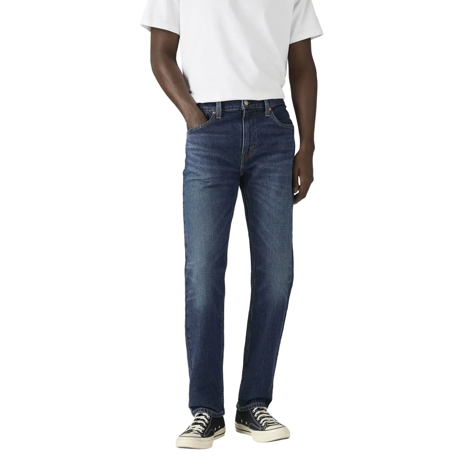 Мужские джинсы зауженные Levi's 502 Original, Dark Blue — фото 3