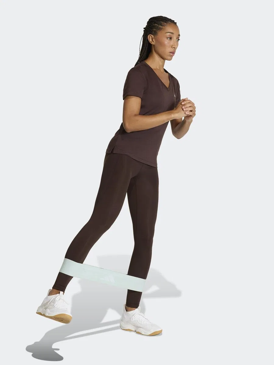 Спортивная футболка ADIDAS PERFORMANCE Performance Shirt 'Essentials' в шоколадном цвете — фото 2