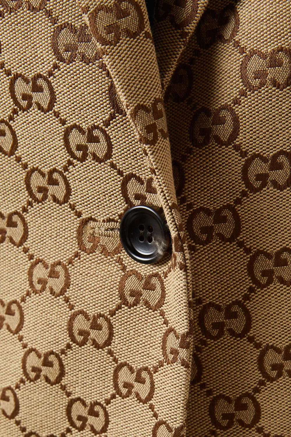 Жакет из хлопковой смеси GG Monogram Gucci, бежевый — фото 4