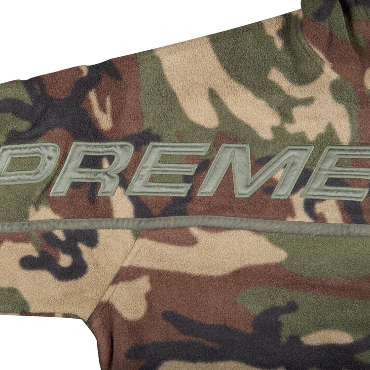 Толстовка Supreme Polartec Half Zip Hooded Sweatshirt 'Camo', разноцветный — фото 3